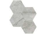 Anatolia Tile 6" Hexagon La Marca Paradiso Polished & Rectified Porcelain Mosaic - 1 Sheet = .797 - 4501-0326-0" Paradiso Argento 6" Hexagon Polished - premium natural stone mosaic tile from Anatolia Tile, available at PoshHaus showroom in Keene, NH