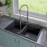 Brushed Nickel Commercial Spring Kitchen Faucet