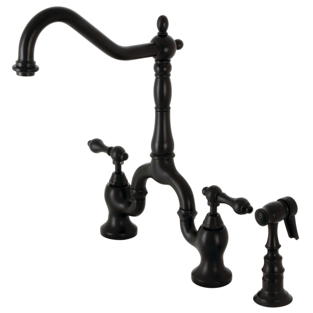 Kingston Brass KS7750ALBS Kitchen Faucet, Matte Black