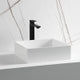 14" Square White Matte Solid Surface Resin Sink