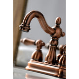 Kingston Brass KB160ALAC Heritage 4 in. Centerset Bathroom Faucet, Antique Copper