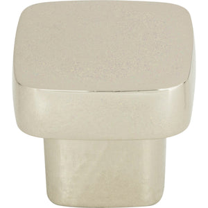 Atlas Homewares Chunky Square Knob Small 1 Inch Polished Nickel