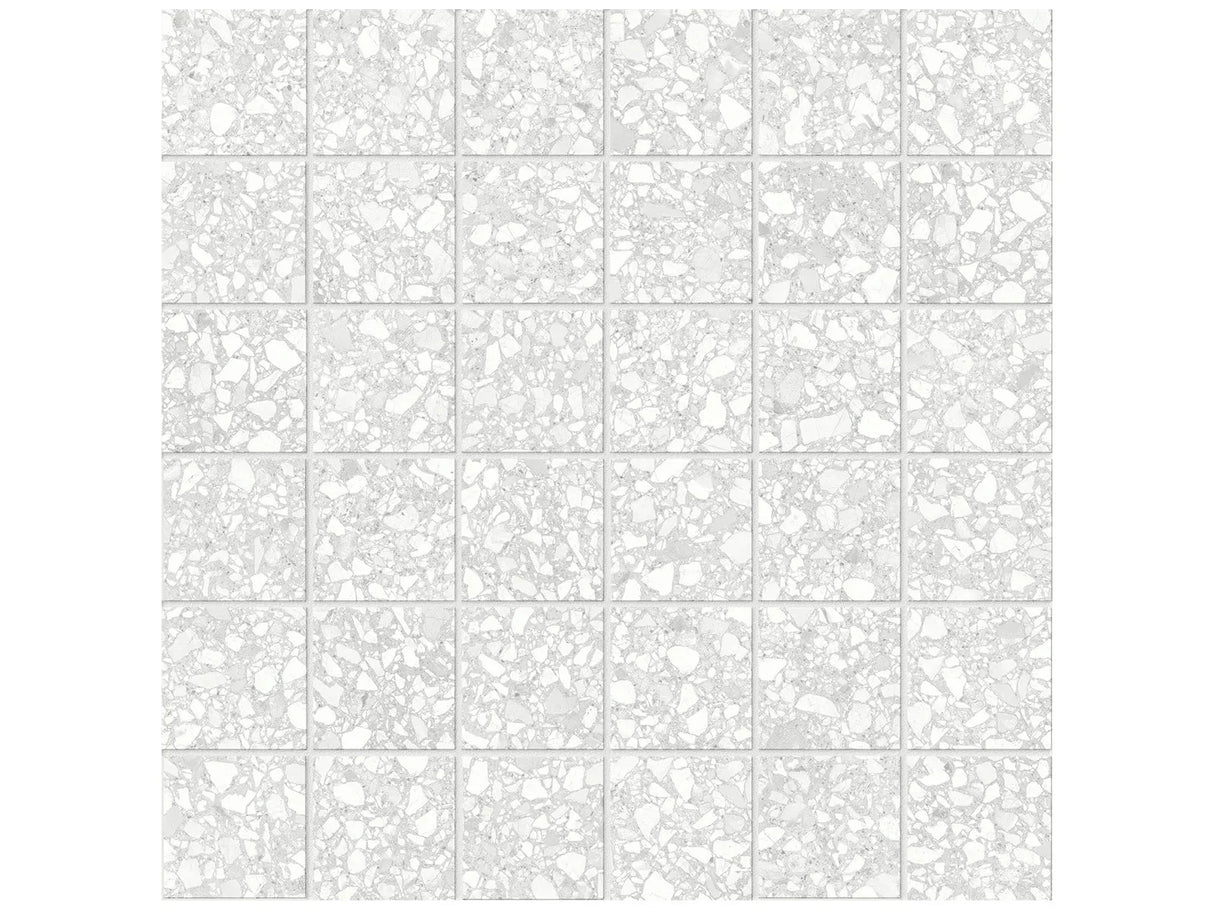 Anatolia Tile 2X2 Station Pearl Matte 36 Piece Porcelain Mosaics. 1 Sheet = .96 Sq. Ft. 4501-0317-0 (63-667) Pearl 2x2 - premium natural stone mosaic tile from Anatolia Tile, available at PoshHaus showroom in Keene, NH