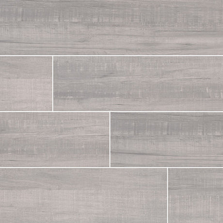 MSI wood collection belmond pearl 8x40 matte glazed ceramic floor wall tile NBELPEA8X40 product shot multiple tiles angle view