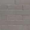 Pebble 3x9 glossy glass gray subway tile SMOT-GL-T-PEB39 product shot single tile top view #Size_3"x9"