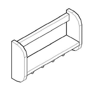 ALFI brand AB5508 18" Wall Mounted Wooden Shelf & Hooks Bathroom Accessory