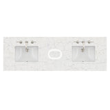 72" Double Top, 3 CM Eternal Jasmine Pearl Silestone w/ Sink & FreePower Wireless Charger (040)