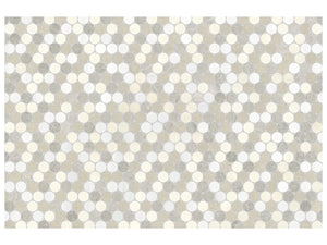 Utopio 1.25 In Pennyround Dune Honed Natural Stone Waterjet Mosaic