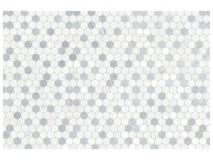Utopio 1.25 In Pennyround Polar Honed Natural Stone Waterjet Mosaic