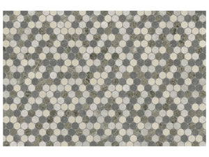 Utopio 1.25 In Pennyround Terra Honed + Polished Blend Natural Stone Waterjet Mosaic