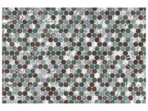 Utopio 1.25 In Pennyround Tropic Honed + Polished Blend Natural Stone Waterjet Mosaic