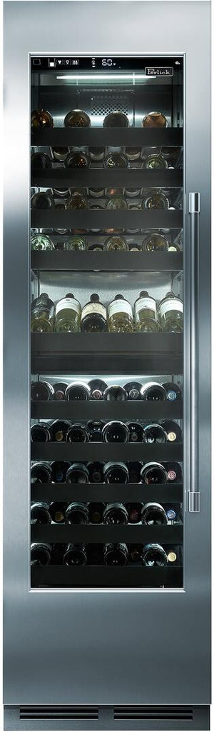 Perlick 24" Built-In Dual Zone Wine Cooler Set with Door Panel in Stainless Steel with Glass, Toe Kick, and Pro Handle Wine Coolers Perlick 