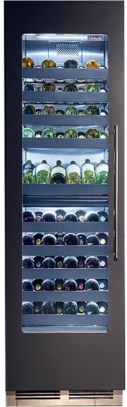 Perlick 24" Built-In Single Zone Wine Cooler Set with Door Panel in Stainless Steel with Glass Door, Toe Kick, and Pro Handle