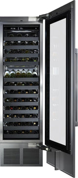 Perlick 24" Built-In Single Zone Wine Cooler Set with Door Panel in Stainless Steel with Glass Door, Toe Kick, and Pro Handle