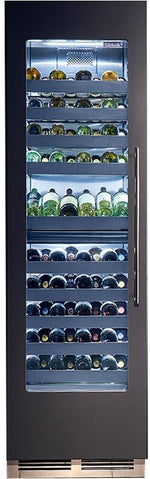 Perlick 24-Inch Built-In Single Zone Wine Cooler with 94 Bottle Capacity, Panel Ready, with Glass Window Opening, Star-K Certification (CR24W-1-4L & CR24W-1-4R)
