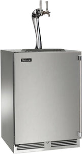 Perlick 24-Inch Signature Series Indoor Adara Beer Dispenser with 5.2 cu. ft. Capacity in Stainless Steel (HP24TS-4-1L-2A & HP24TS-4-1R-2A)
