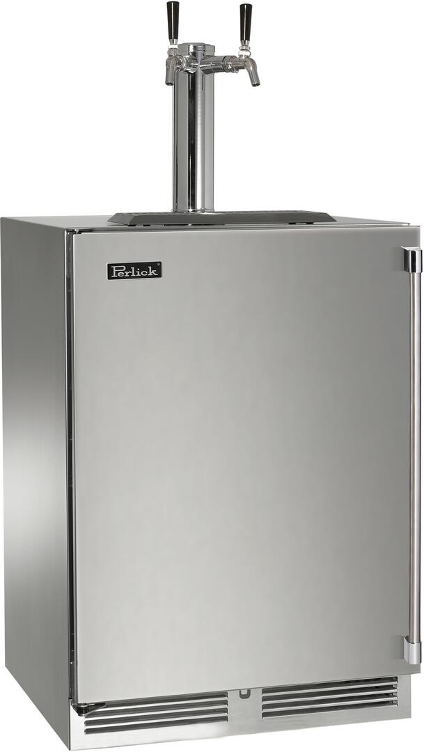 Perlick 24" Signature Series Indoor Beer Dispenser with 5.2 cu. ft. Capacity in Stainless Steel (HP24TS-4-1L-2) Beverage Centers Perlick 