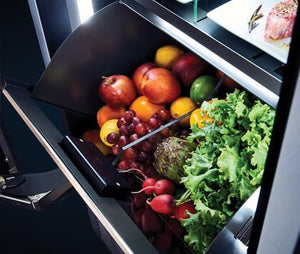 Perlick 54" Side-by-Side Column Refrigerator & Freezer Set with Door Panel in Stainless Steel, Toe Kick, and Pro Handle