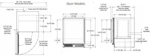 Perlick ADA Complaint Series 24-Inch Built-In Counter Depth Compact Freezer with 4.8 cu. ft. Capacity, Panel Ready (HA24FB-4-2L & HA24FB-4-2R)