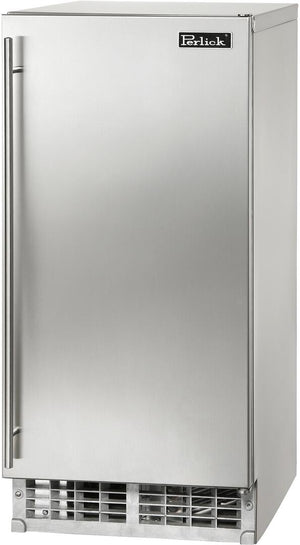 Perlick Series 15-Inch Outdoor Undercounter Ice Maker, 55 lbs Daily, ADA Compliant, Panel Ready, and Reversible Hinge (H50IMW-AD)