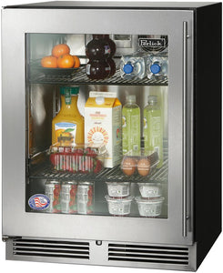 Perlick Series 24-Inch Built-In Counter Depth Compact Refrigerator with 4.8 cu. Ft in Stainless Steel with Glass Door (HA24RB-4-3L & HA24RB-4-3R)