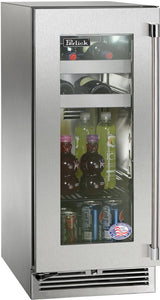 Perlick Signature Series 15-Inch 2.8 cu. ft. Capacity Built-In in Stainless Steel with Glass Door Beverage Center with 2.8 cu. ft. Capacity in Stainless Steel with Glass Door (HP15BS-4-3L & HP15BS-4-3R)