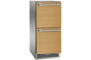Perlick Signature Series 15-Inch Built-In Counter Depth Drawer Refrigerator with 2.8 cu. ft. Capacity, Panel Ready (HP15RS-4-6)