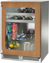 Perlick Signature Series 24" 5.2 cu. ft. Capacity Built-In Glass Door Beverage Center with 5.2 cu. ft. Capacity, Panel Ready with Glass Door (HP24BS-4-4L & HP24BS-4-4R) Beverage Centers Perlick No Right 