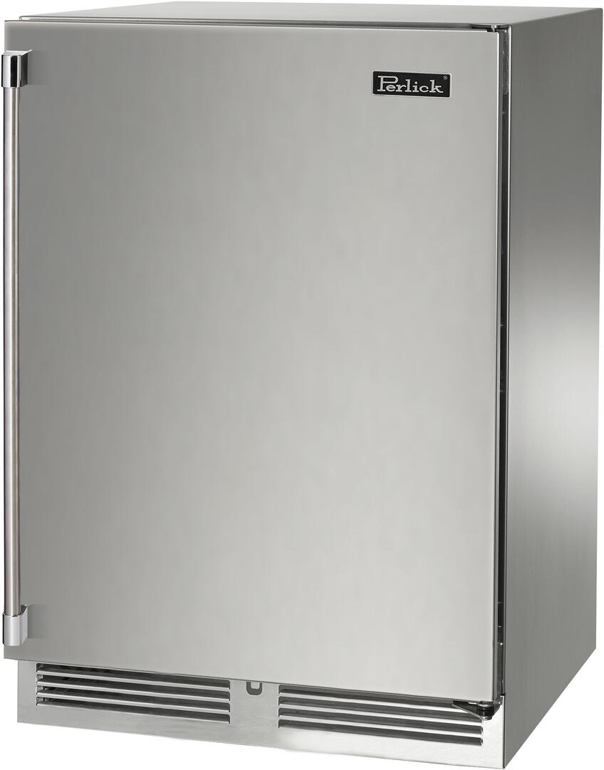 Perlick Signature Series 24" Built-In Counter Depth Compact Refrigerator with 5.2 cu. ft. Capacity in Stainless Steel (HP24RS-4-1L & HP24RS-4-1R) Refrigerators Perlick No Right 
