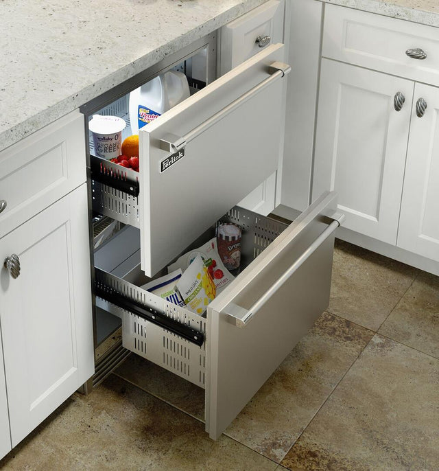 Perlick Signature Series 24-Inch Built-In Drawer Counter Depth Compact Freezer with 5.2 cu. ft. Capacity in Stainless Steel (HP24FS-4-5)