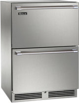 Perlick Signature Series 24-Inch Outdoor Built-In Counter Depth Drawer Dual Zone Refrigerator & Freezer with 5 cu. ft Capacity in Stainless Steel (HP24ZO-4-5)