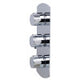 ALFI brand AB4001-PC Polished Chrome Concealed 3-Way Thermostatic Valve Shower Mixer Round Knobs