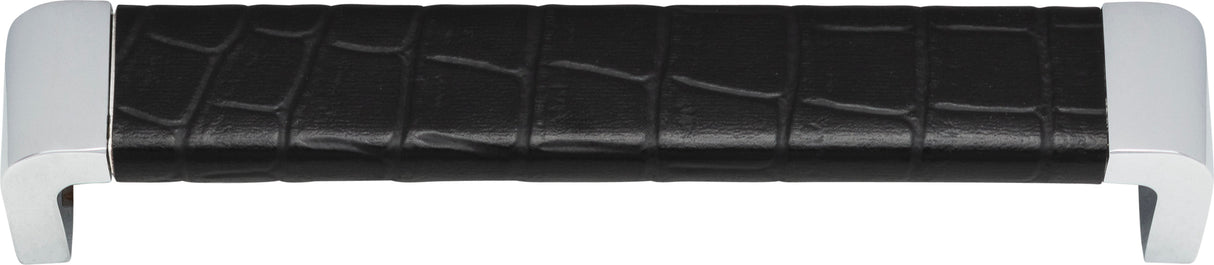 Atlas Homewares Paradigm Pull 6 5/16 Inch (c-c) CH & Black Croc Leather
