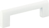 Atlas Homewares Round Rail Pull 3 3/4 Inch (c-c) White Gloss