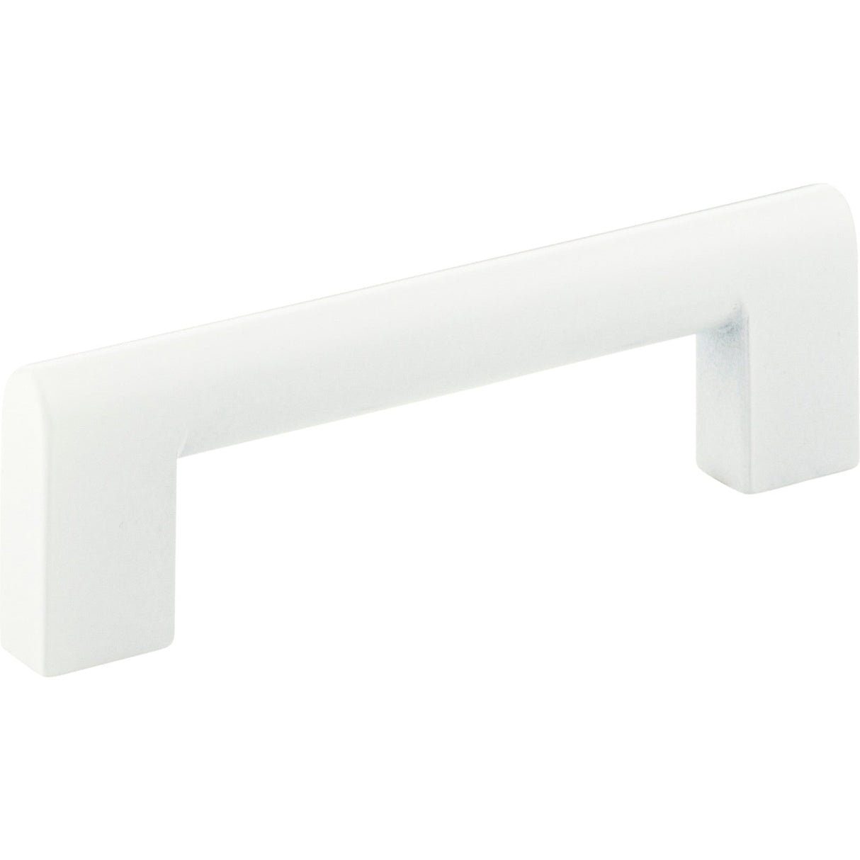Atlas Homewares Round Rail Pull 3 3/4 Inch (c-c) White Gloss
