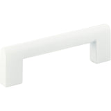 Atlas Homewares Round Rail Pull 3 3/4 Inch (c-c) White Gloss