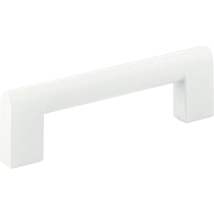 Atlas Homewares Round Rail Pull 3 3/4 Inch (c-c) White Gloss