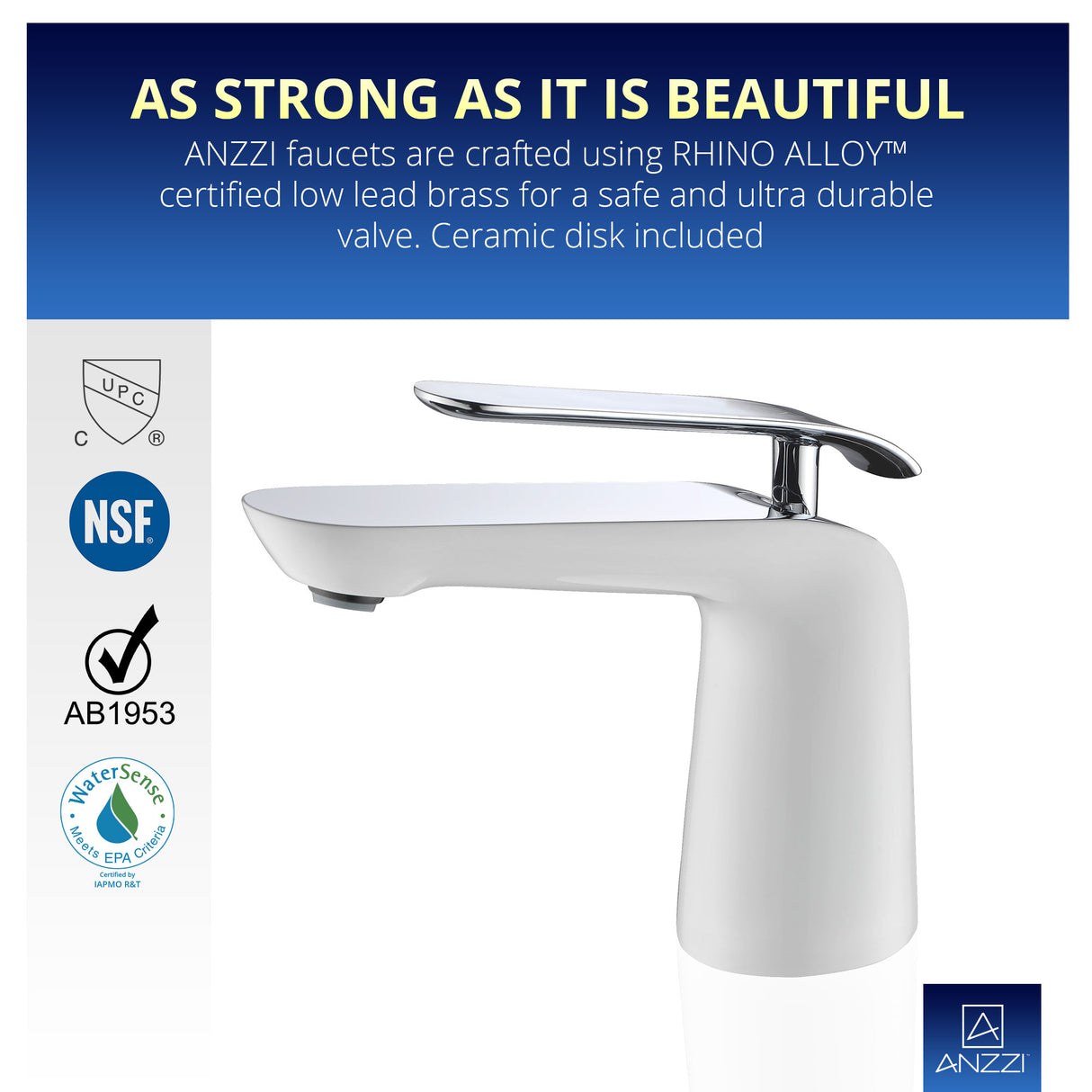 ANZZI L-AZ017 Etude Series Single Hole Single-Handle Low-Arc Bathroom Faucet in Polished Chrome