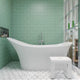 White Matte Solid Surface Resin Bathroom / Shower Stool