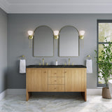 Hudson 60" Double Vanity, Light Natural Oak, w/ 3 CM Phantome Eclos Top