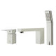 ALFI brand AB2322-PC Polished Chrome Deck Mounted Tub Filler and Square Hand Held Shower Head