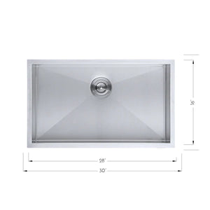 DAX KA-SQ-3018 Handmade Single Bowl Undermount Kitchen Sink