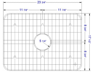 ALFI brand GR505 Solid Stainless Steel Kitchen Sink Grid