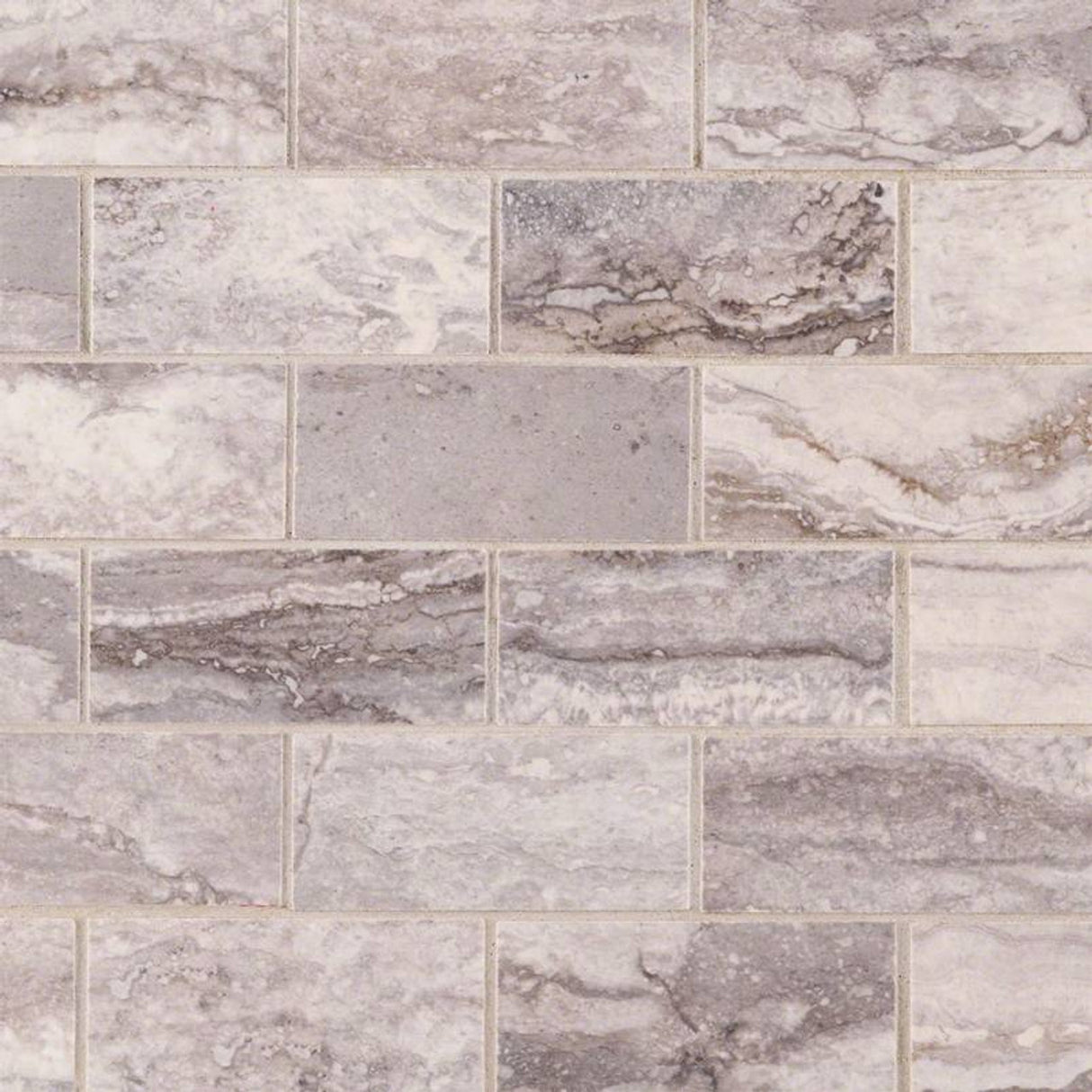 Bernini Carbone 12"x12" Polished Porcelain Mesh-Mounted Mosaic Tile room shot kitchen view