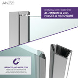 ANZZI SD-AZ051-01CH Lancer 23 in. x 72 in. Semi-Frameless Shower Door with TSUNAMI GUARD in Polished Chrome