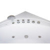 EAGO AM200  5' Rounded Modern Double Seat Corner Whirlpool Bath Tub with Fixtures