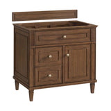 Lorelai 36" Single Vanity, Mid-Century Walnut, w/ 3 CM Phantome Eclos Top
