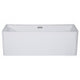 ALFI brand AB8858 59 inch White Rectangular Acrylic Free Standing Soaking Bathtub