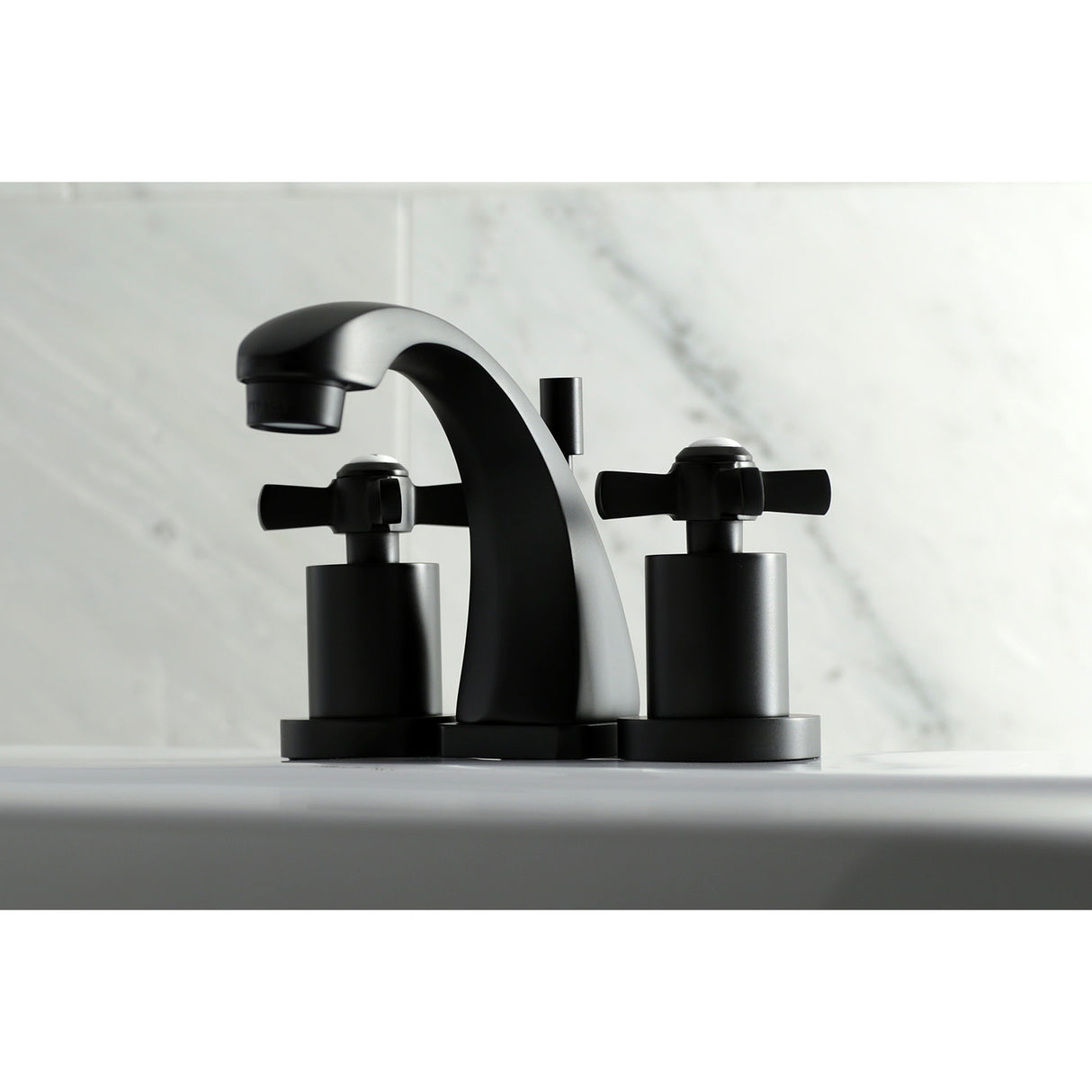 Kingston Brass KS4940ZX 8 in. Widespread Bathroom Faucet, Matte Black