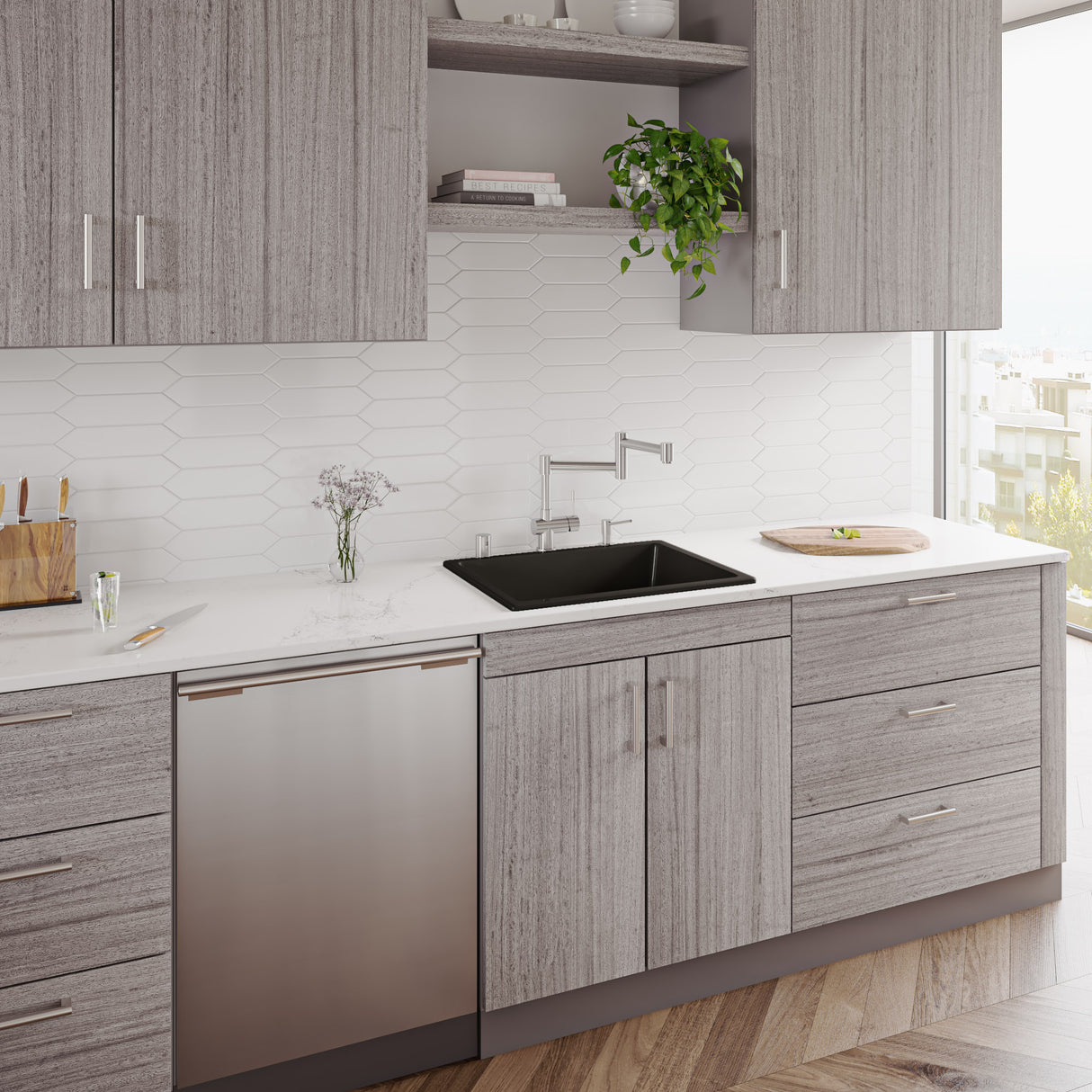 Black Matte 24" x 18" Fireclay Undermount / Drop In Fireclay Kitchen Sink
